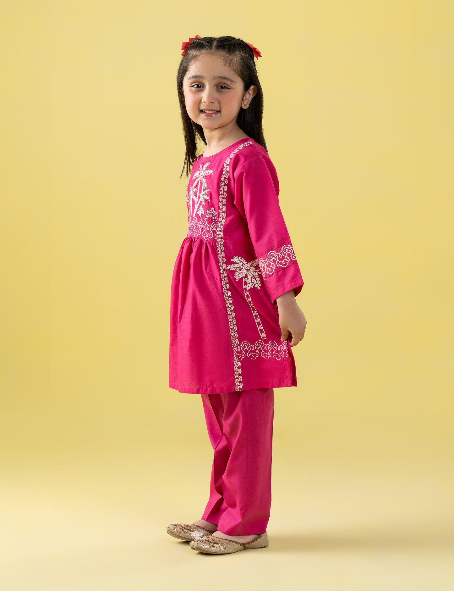 2 PIECE CONTEMPORARY EMBROIDERED SUIT