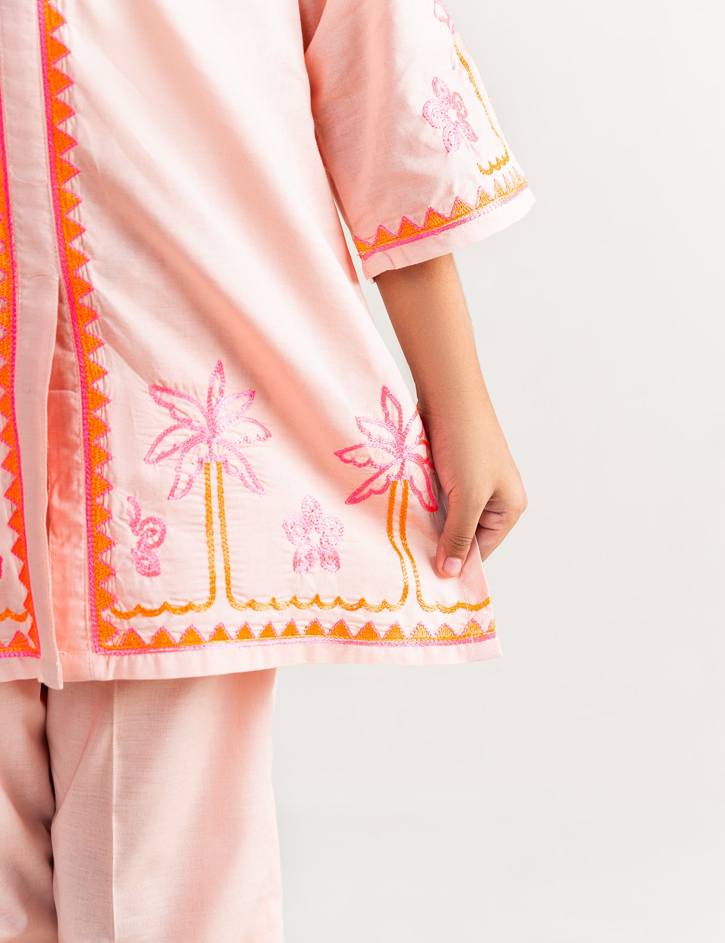 2 PIECE NEON EMBROIDERED SUIT