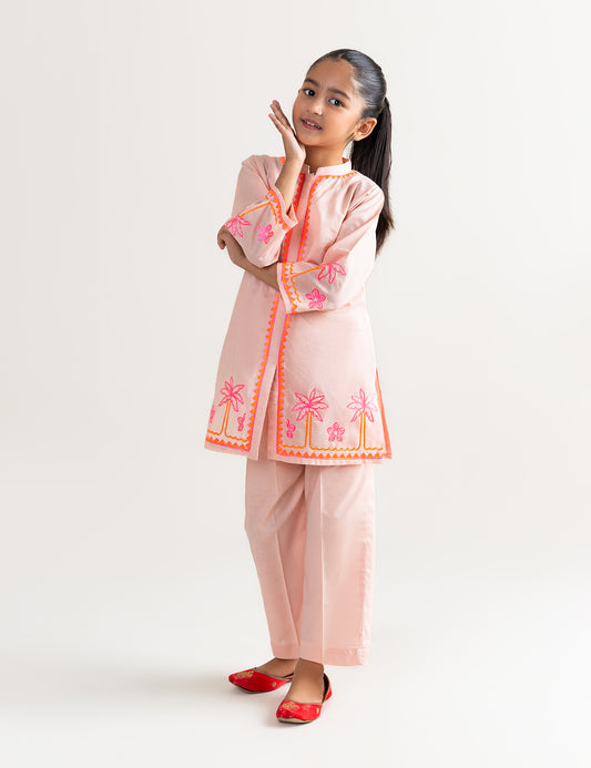 2 PIECE NEON EMBROIDERED SUIT