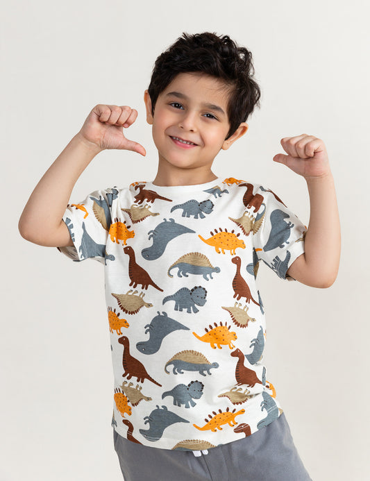 2 PIECE DINO PRINTED SUIT