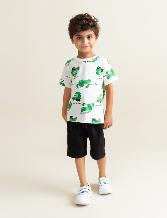 ALLOVER LIONS PRINTED T-SHIRT