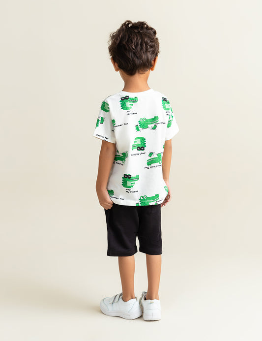 ALLOVER LIONS PRINTED T-SHIRT