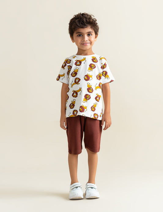 ALLOVER CROCODILE PRINTED T-SHIRT