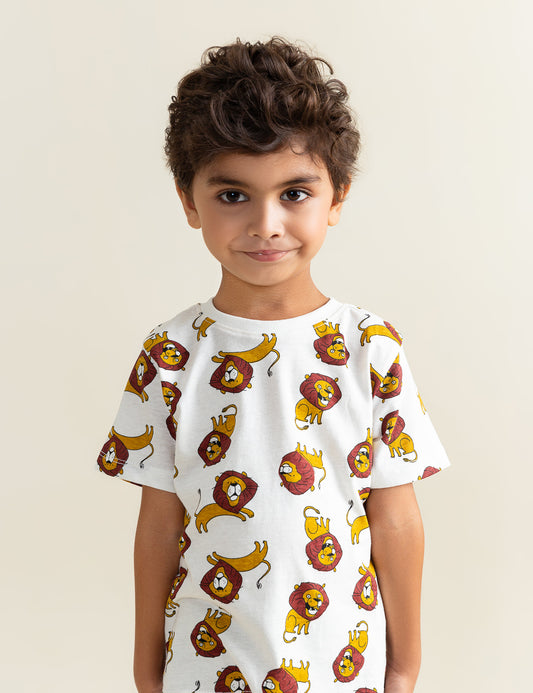 ALLOVER CROCODILE PRINTED T-SHIRT