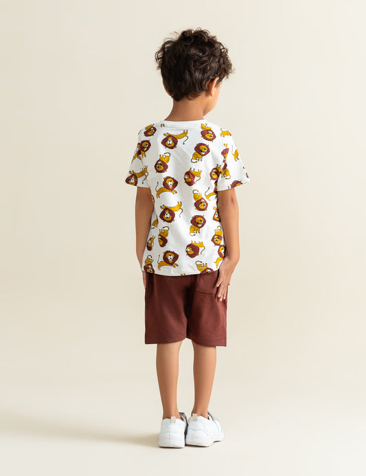 ALLOVER CROCODILE PRINTED T-SHIRT