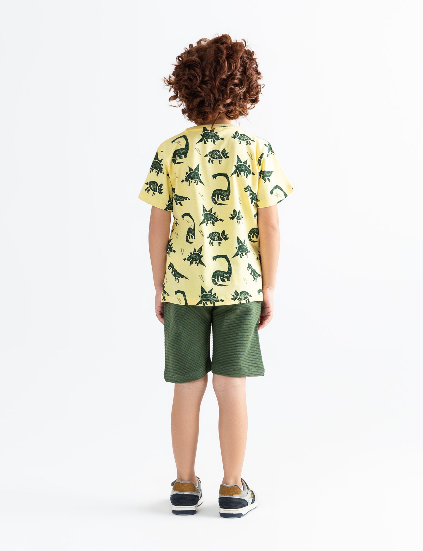 ALLOVER DINO'S ANIMAL CREW PRINTED T-SHIRT