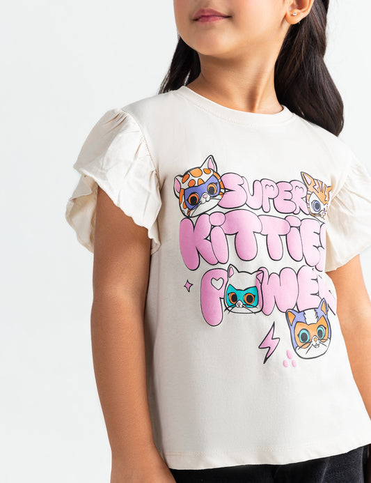 SUPER KITTIES POWER GRAPHIC T-SHIRT