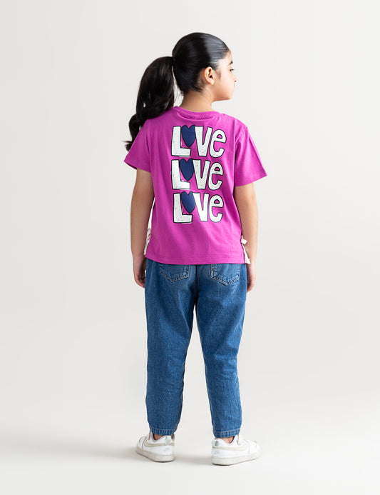 LOVE MAKES EVERYTHING FUN PRINTED T-SHIRT