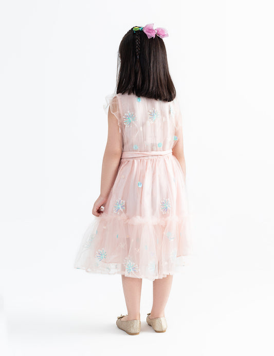 FLORAL EMBROIDERED DRESS