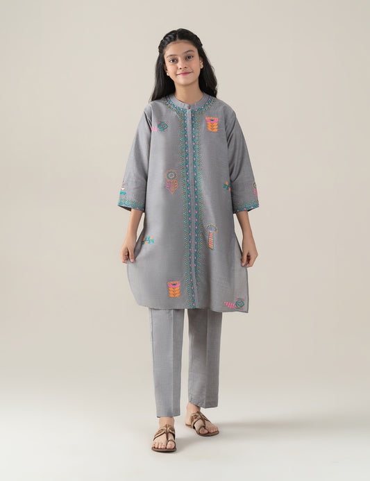 2 PIECE VIBRANT EMBROIDERED SUIT