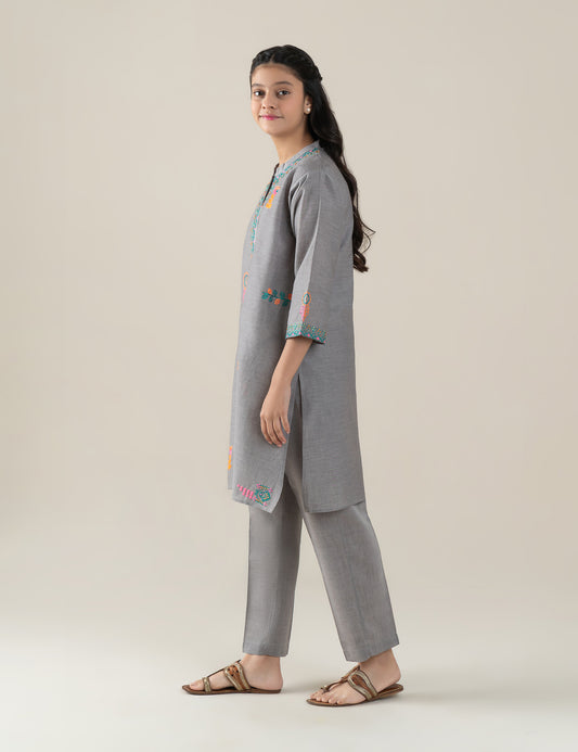 2 PIECE VIBRANT EMBROIDERED SUIT