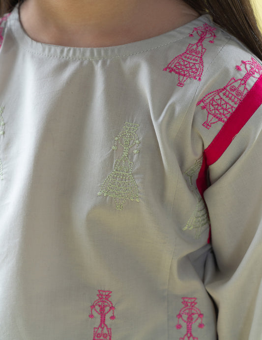 2 PIECE FUN EMBROIDERED SUIT