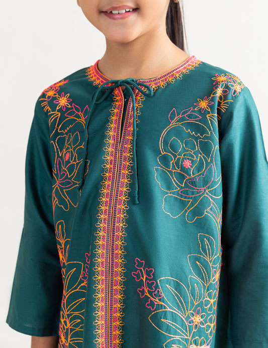 2 PIECE FLORAL EMBROIDERED SUIT