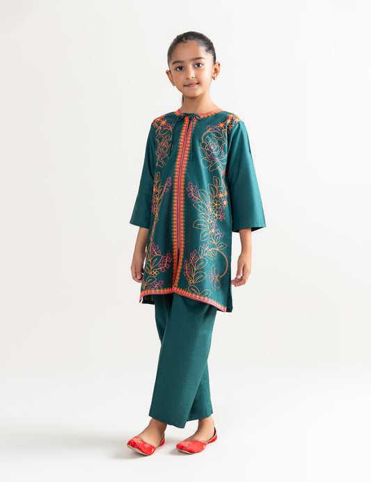 2 PIECE FLORAL EMBROIDERED SUIT