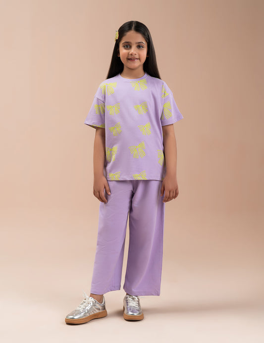 2 PIECE BOW TIE PRINTED SUIT