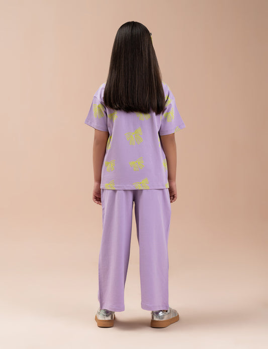 2 PIECE BOW TIE PRINTED SUIT