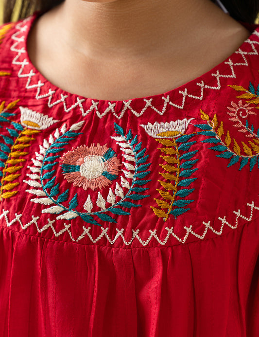 EMBROIDERED DRESS
