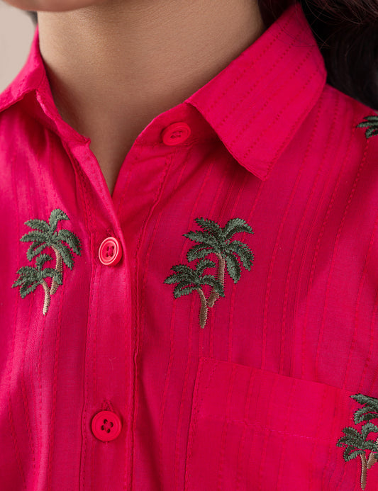 2 PIECE FLORAL EMBROIDERED SUIT