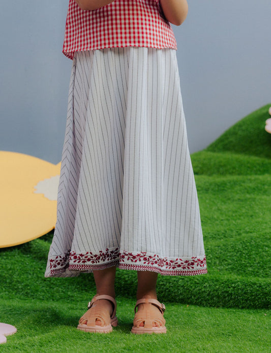 2 PIECE CHECKERED EMBROIDERED SUIT