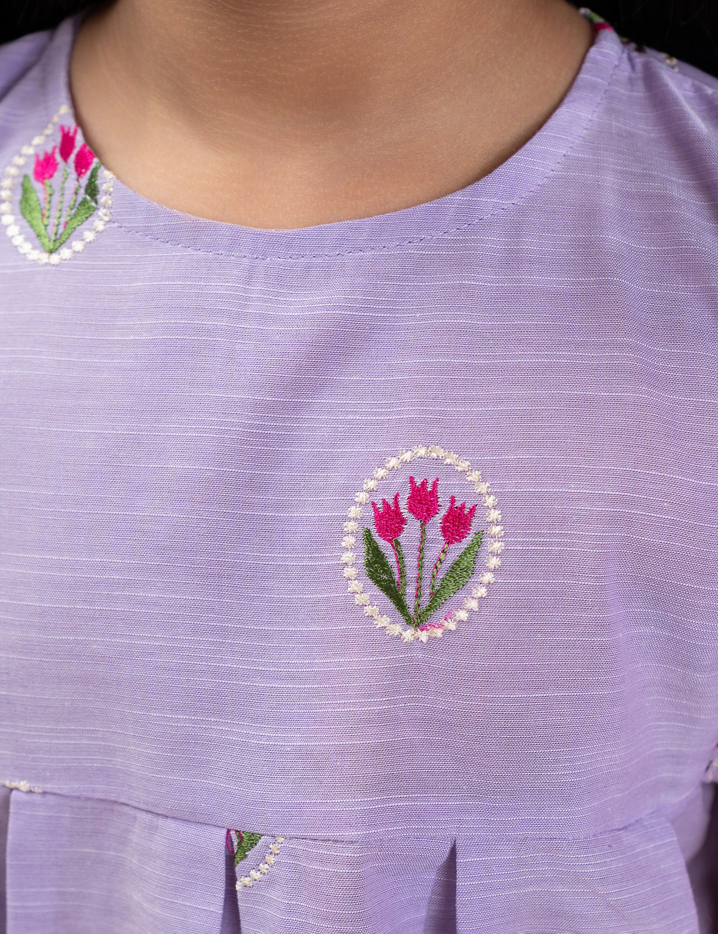 2 PIECE FLORAL EMBROIDERED SUIT