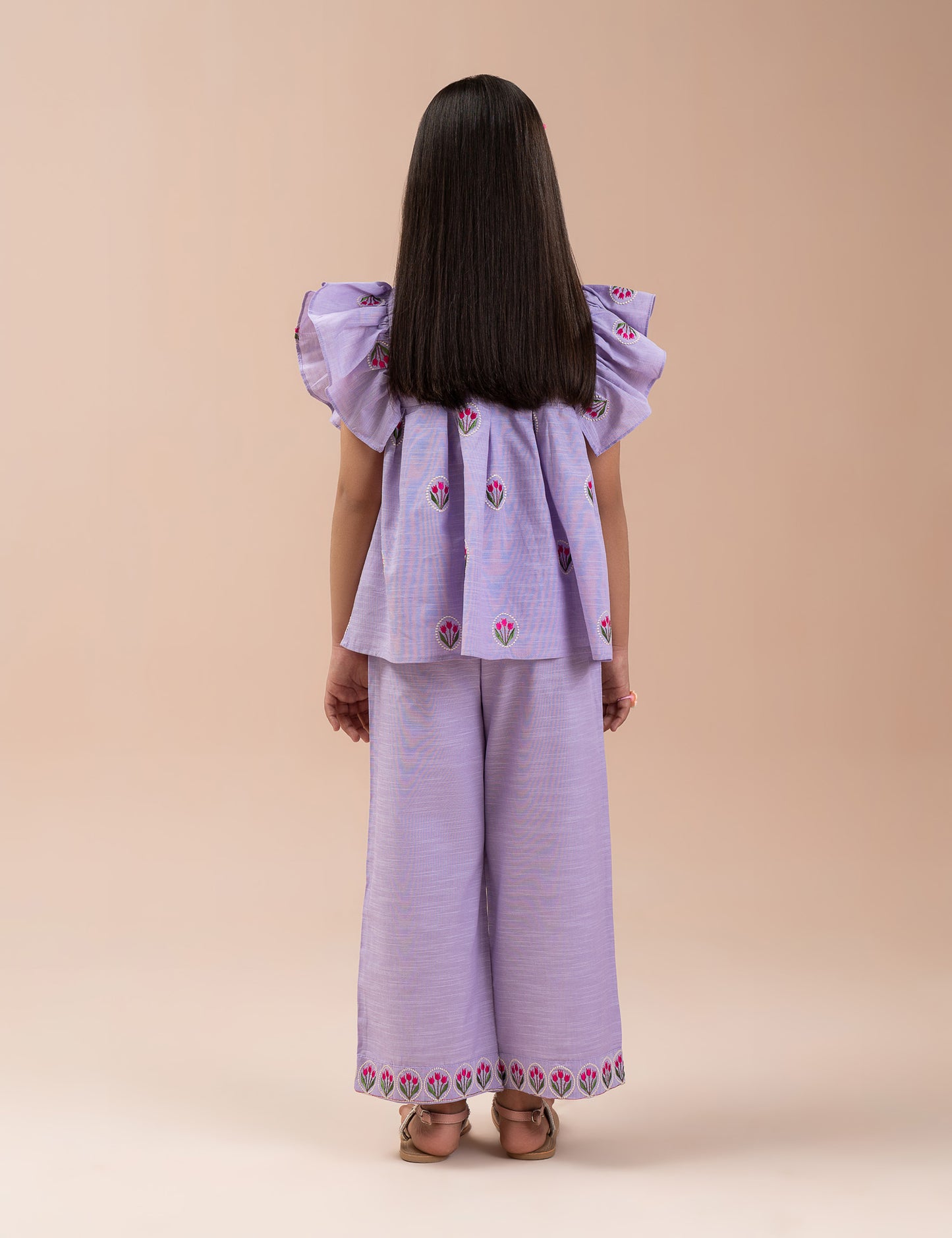 2 PIECE FLORAL EMBROIDERED SUIT