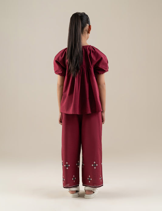 2 PIECE EMBROIDERED SUIT