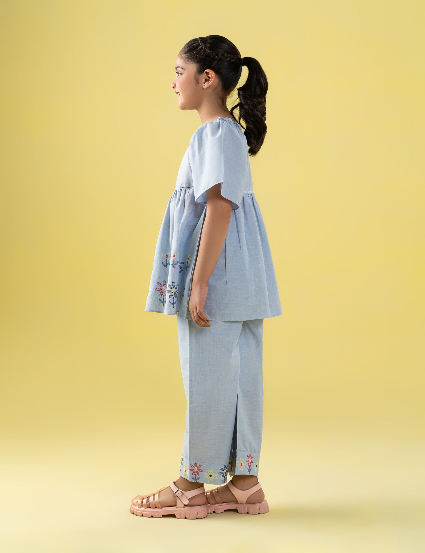 2 PIECE FLORAL EMBROIDERED SUIT