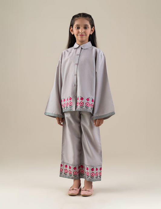 2 PIECE FLORAL EMBROIDERED SUIT