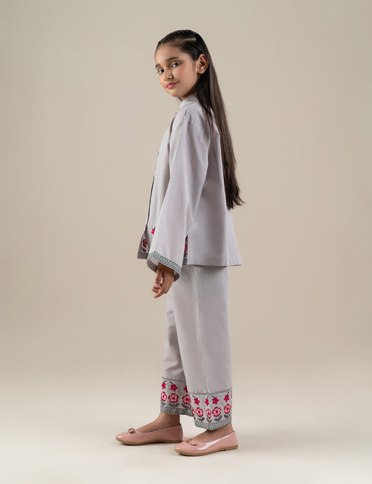 2 PIECE FLORAL EMBROIDERED SUIT