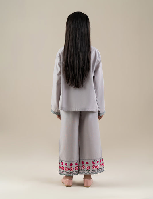 2 PIECE FLORAL EMBROIDERED SUIT