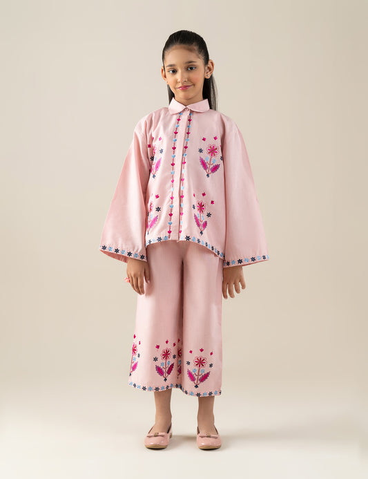 2 PIECE FLORAL EMBROIDERED SUIT