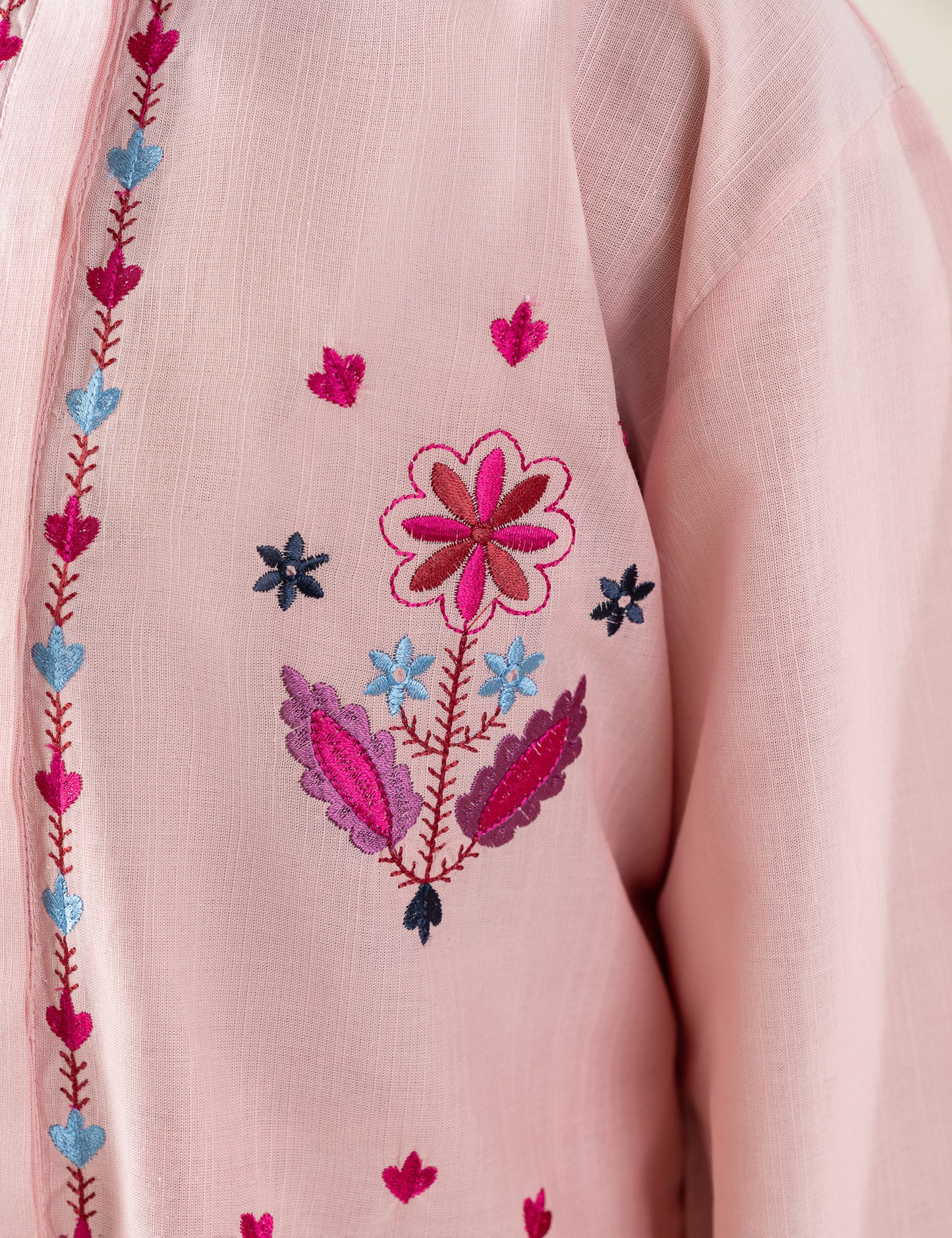 2 PIECE FLORAL EMBROIDERED SUIT