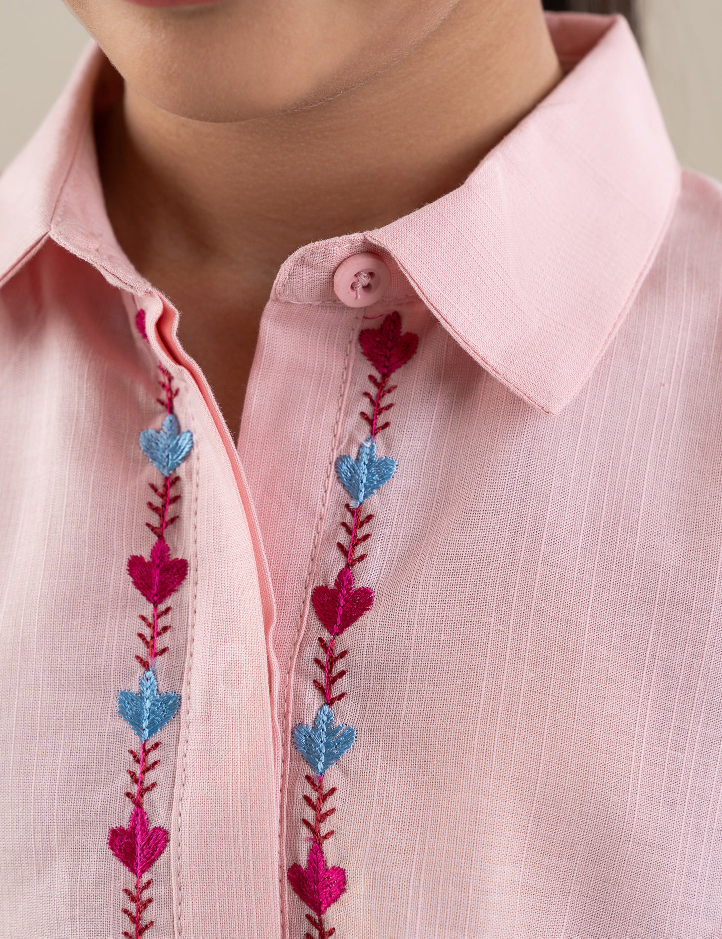 2 PIECE FLORAL EMBROIDERED SUIT