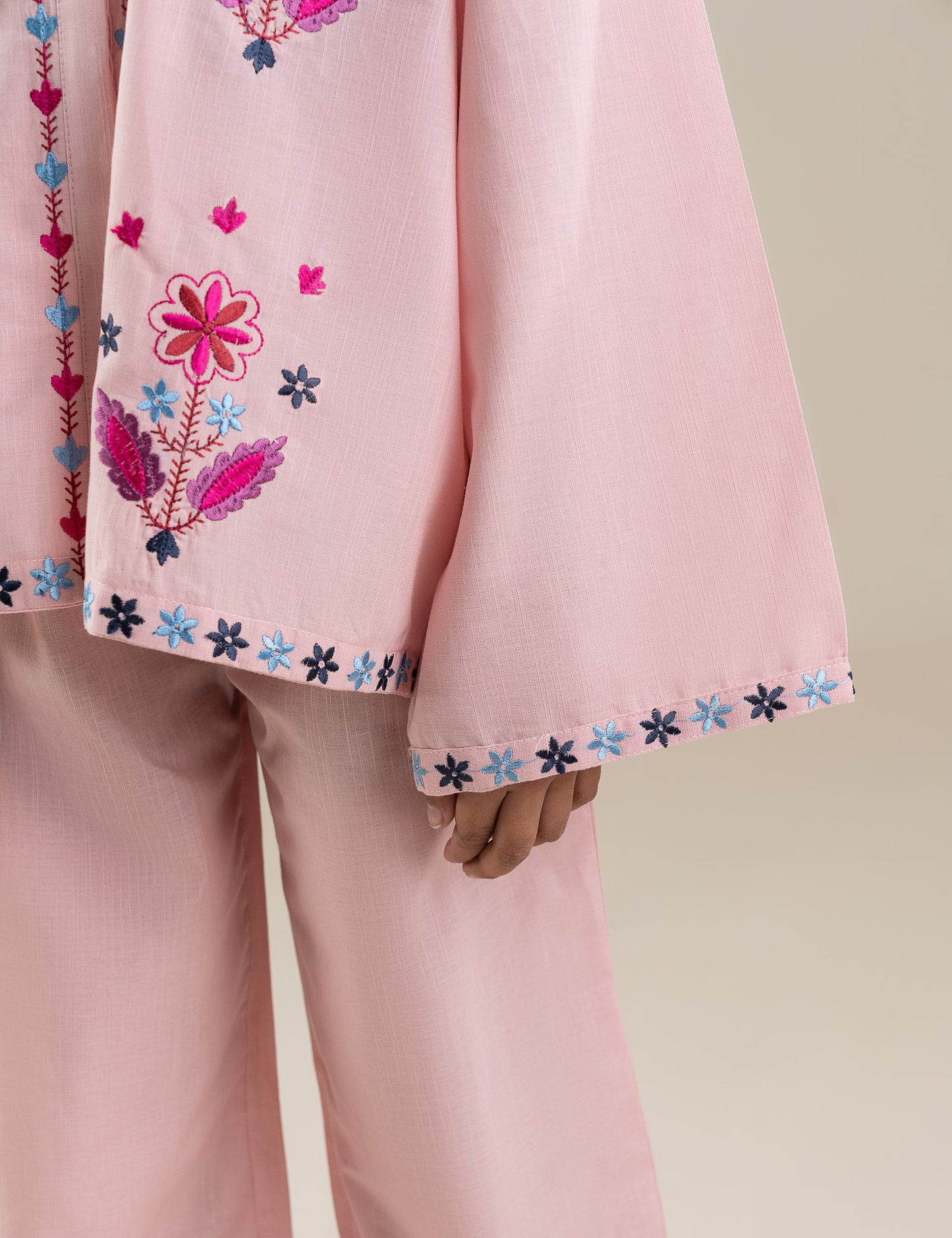 2 PIECE FLORAL EMBROIDERED SUIT