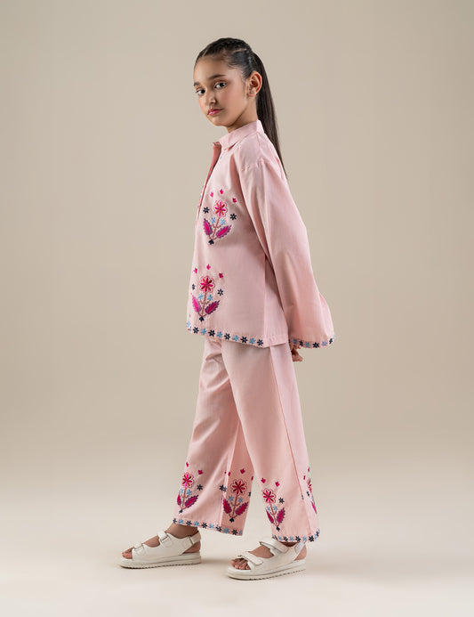 2 PIECE FLORAL EMBROIDERED SUIT