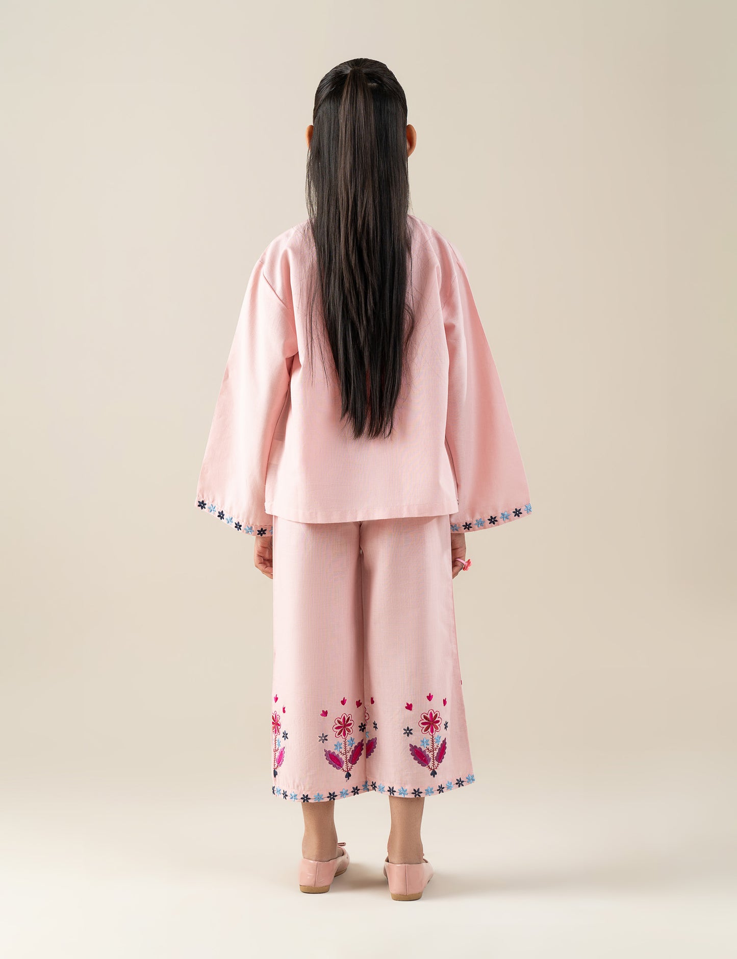 2 PIECE FLORAL EMBROIDERED SUIT