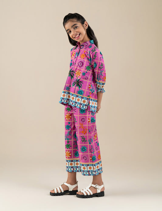 2 PIECE FLORAL PRINTED SUIT
