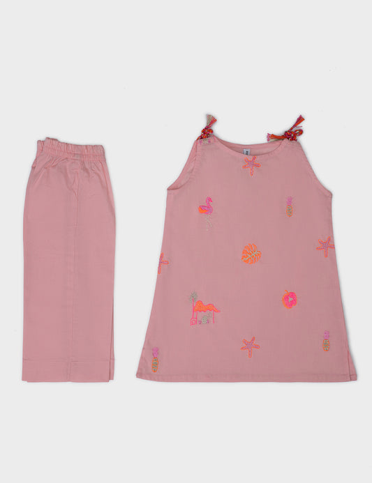 2 PIECE FUN EMBROIDERED SUIT