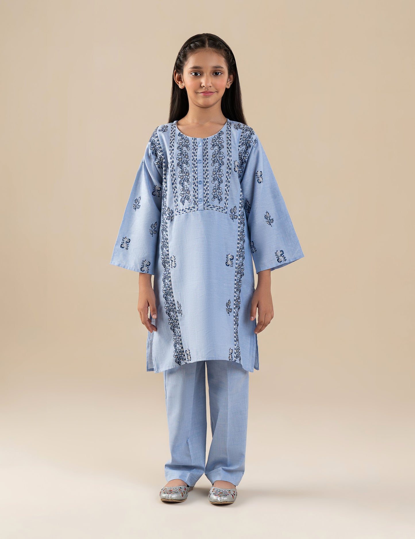 2 PIECE ETHNIC EMBROIDERED SUIT