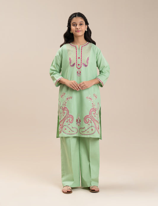 2 PIECE VIBRANT EMBROIDERED SUIT