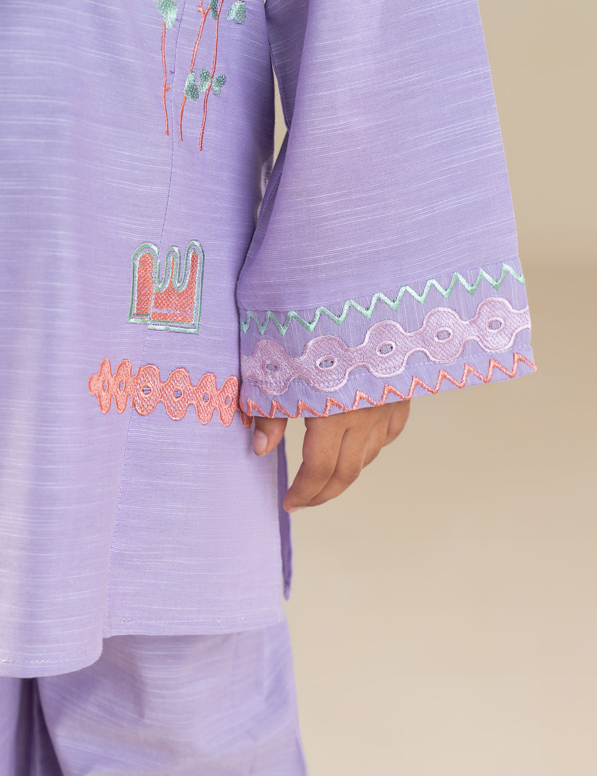 2 PIECE EMBROIDERED SUIT