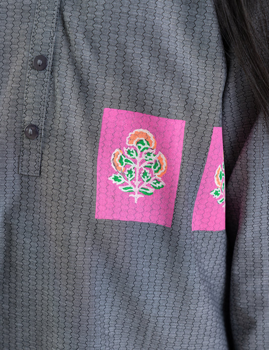 2 PIECE BLOCK PRINTED SUIT