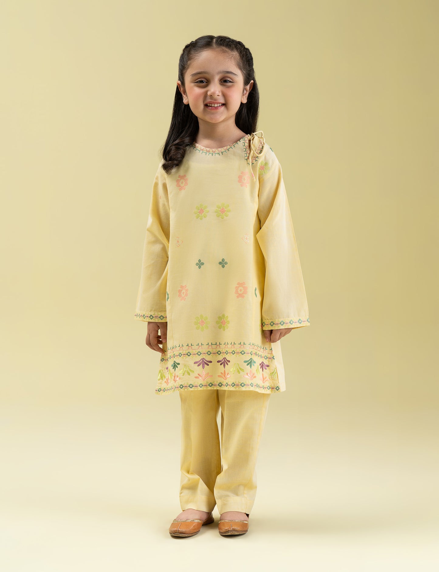 2 PIECE MULTI EMBROIDERED SUIT
