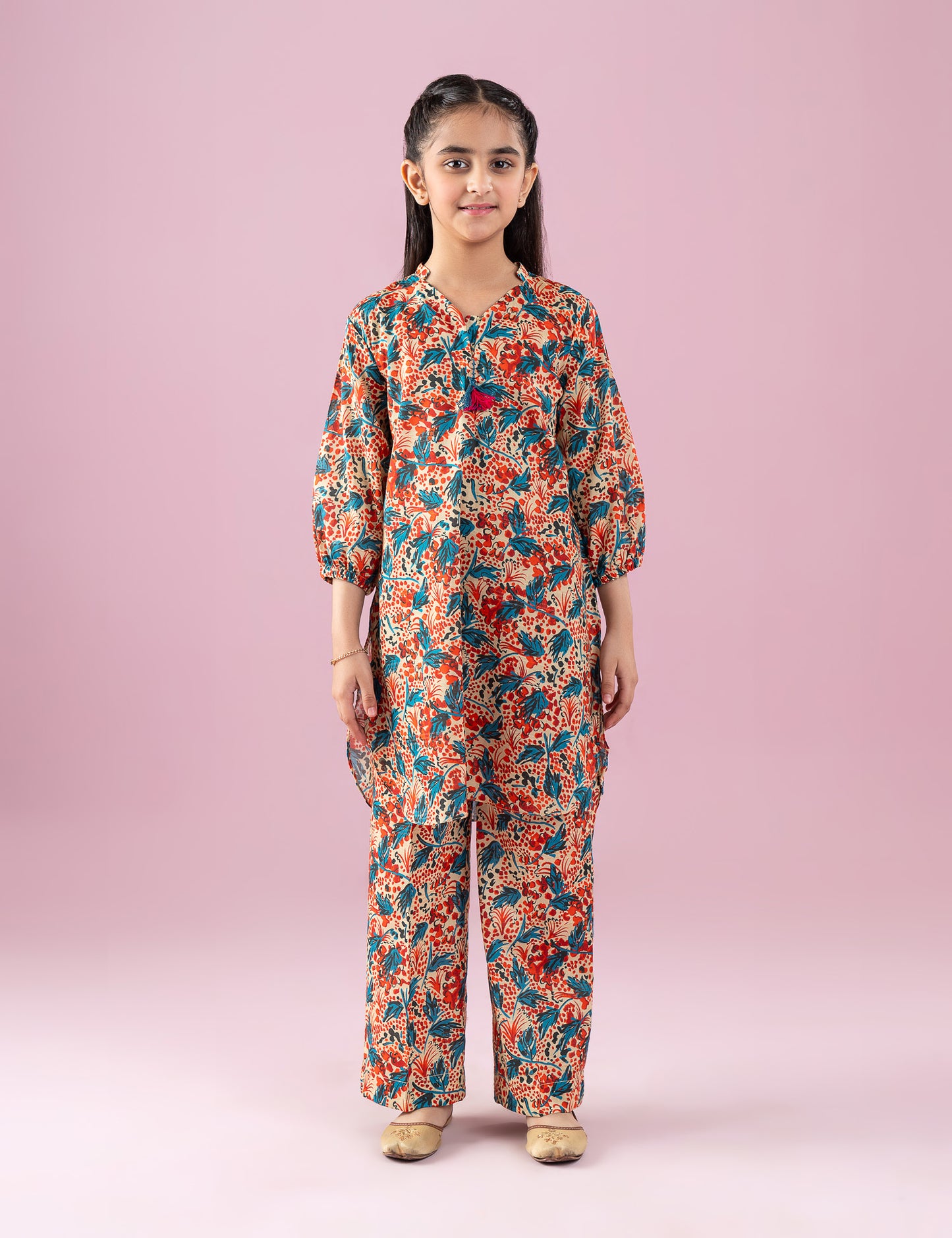 2 PIECE FLORAL PRINTED SUIT
