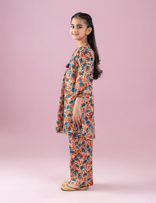 2 PIECE FLORAL PRINTED SUIT