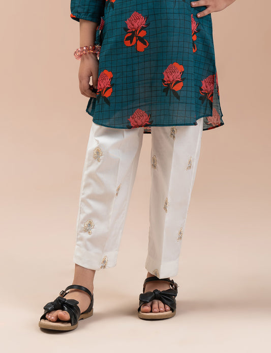 EMBROIDERED TROUSER
