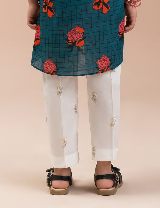 EMBROIDERED TROUSER
