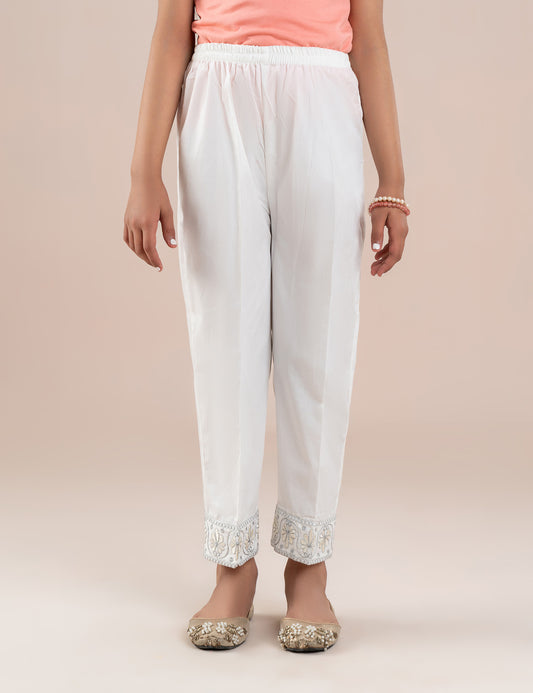 EMBROIDERED TROUSER