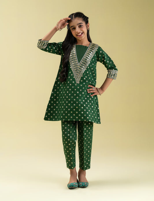 2 PIECE ETHNIC EMBROIDERED SUIT