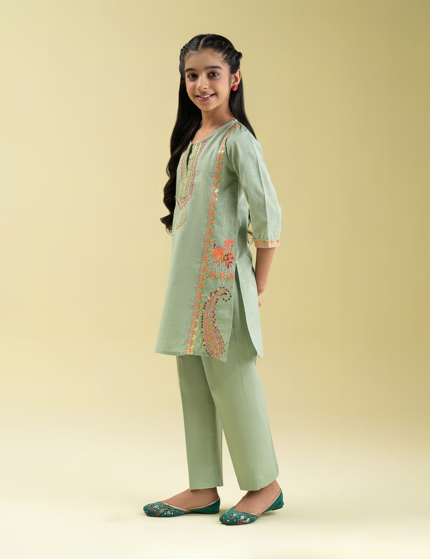 2 PIECE ETHNIC EMBROIDERED SUIT